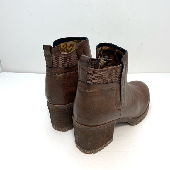KORKS Elsie Ankle Chunky Heel Booties in Brown Size 10 - Picture 7 of 14